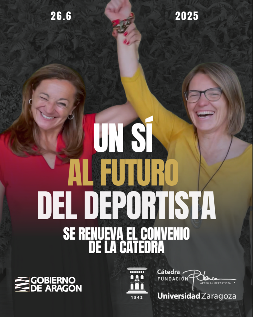 Autoridades de la Fundación Blanca, Gobierno de Aragón y Universidad de Zaragoza sellan la renovación del convenio de la Cátedra que impulsa la salud mental en el deporte