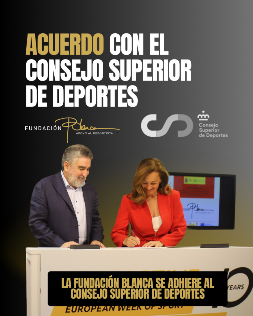 Firma del acuerdo entre Fundación Blanca y el Consejo Superior de Deportes para la Semana Europea del Deporte 2025